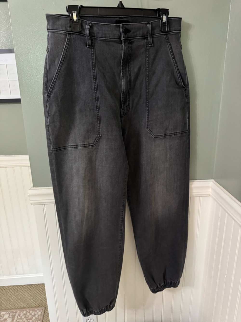 Mother The Wrapper Patch Springy High Rise Jogger Jeans Size 32 - Picture 4 of 11